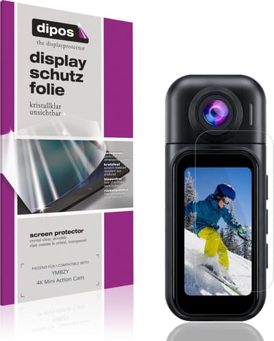 dipos – 4x Beschermfolie geschikt voor YMBZY 4K Mini Action Cam | Krasbestendige & heldere Screenprotector Ultra-Thin