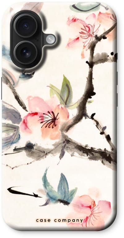 Case Company® - Hoesje geschikt voor iPhone 16 hoesje - Japanse bloemen - Tough Case - Maximale Bescherming alle Kanten en Schermrand
