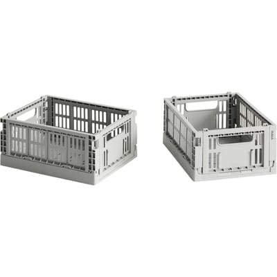 HAY Colour Crate Mini set van 2 - lichtgrijs
