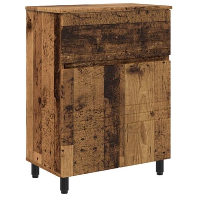 vidaXL - Badkamer - vaniteitsunit - Oud - hout - 60 - x - 35 - x - 80 - cm - Bewerkt - hout