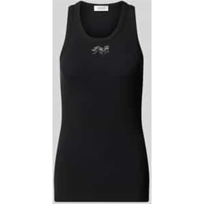 Slim fit top van katoenmix model 'Costina'