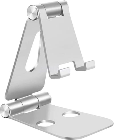 Telefoonhouder Bureau Telefoonstandaard Aluminium Telefoon Standaard - Telefoon Tablet Houder Telefoonstandaard Bureau - Zilver