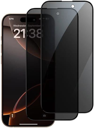 2x Screenprotector geschikt voor iPhone 16 Pro Screenprotector Prive Privacy Glas Gehard Tempered Glass Full Cover - Screenprotector geschikt voor iPhone 16 Pro / iPhone 17 Pro Screen Protector Privacy Screen Cover - Volledig dekkend - 2 stuks