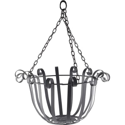 Muurhanger IJzer Hangmand Bloemenmand Muurdecoratie Hangende Bloempotrek black