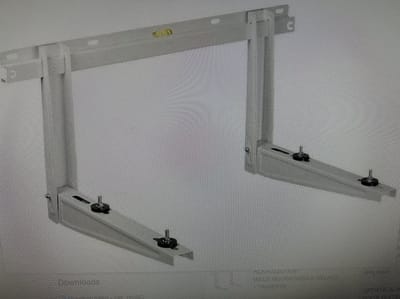 Rodigas wandbeugel MS257 wit 550x375x800mm