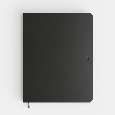 De Kempen - Agenda 2026 - Weekly Notes - Vlakliggend - Marmeren Schutblad - Large 17.1 x 22 cm - Ashblack/Zwart