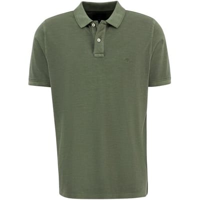 Fynch-Hatton Polo Garment Dyed Slubyarn Cotton Dusty Olive / male