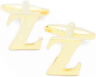 Manchetknopen - Letters Initialen Letter Z Goudkleurig