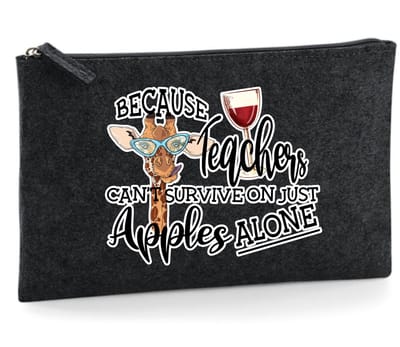 Juf etui. Juf cadeautje juf kadootje  pennenetui Donkergrijs