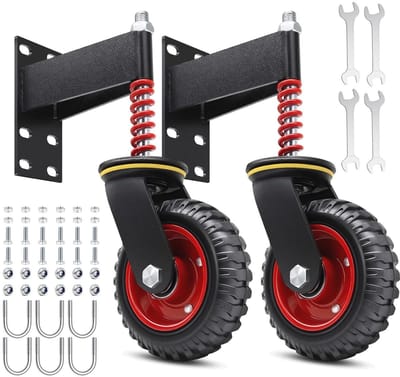 Zwaar Poortwiel - Looprol Veer - Poorten Sturen - 200 kg Draagkracht - 150 mm Wiel - Zwart