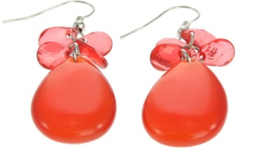 Behave - Oorhangers druppel rood - speelse look - zomer en casual