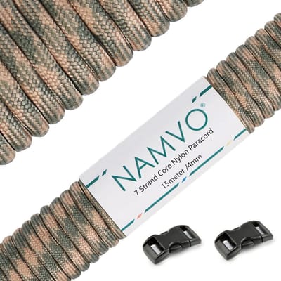 Sterk 550 Paracord Touw - 15 Meter Mil Spec Type III Tentlijn voor Outdoor & Camping