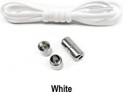 Elastische Veters - Veters - Schoenveters - Wit + Sluiting