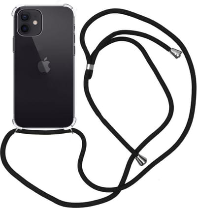 Hoes - Geschikt voor Apple iPhone 11 - Met Koord - Shock Proof - Siliconen Case - Back Cover - Telefoonkoord - Telefoon Hoesje Shockproof - Telefoonketting - Transparant