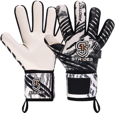 Str1der Protect keepershandschoen | Zwart/wit | Maat 6