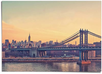 XXL Poster NY - Brooklyn Bridge - 100 x 140 - Papier - REINDERS