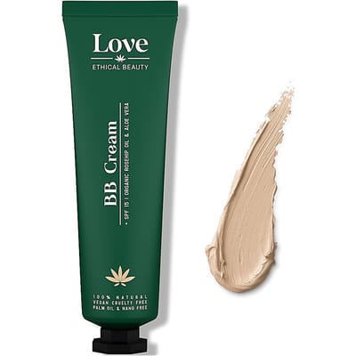 Love Ethical Beauty Natural BB Cream SPF 15 Fair 30 g - vegan, dierproefvrij, navulbaar, zonder parabenen, zonder siliconen, jojoba, amandelolie