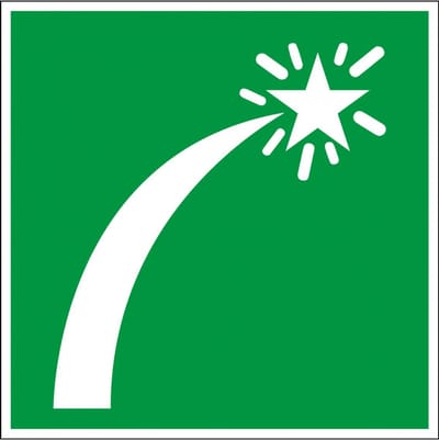 Noodsignaal bord - kunststof - E048 100 x 100 mm