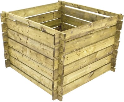 Houten compostbak voor tuin - Groen geïmpregneerd