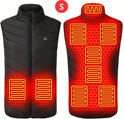 Livano Verwarmde Bodywarmer - Jas - Elektrische Bodywarmer - Heated Vest - Oplaadbaar - Heren - Maat S - Zwart