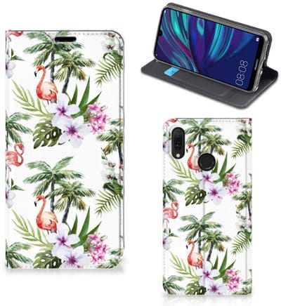 Huawei Y7 hoesje Y7 Pro (2019) Hoesje maken Flamingo Palms