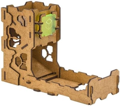 SVN® Dice Tower - Dobbeltoren - Dobbelsteen Toren - Bruin - 31cm x 23cm x 1cm