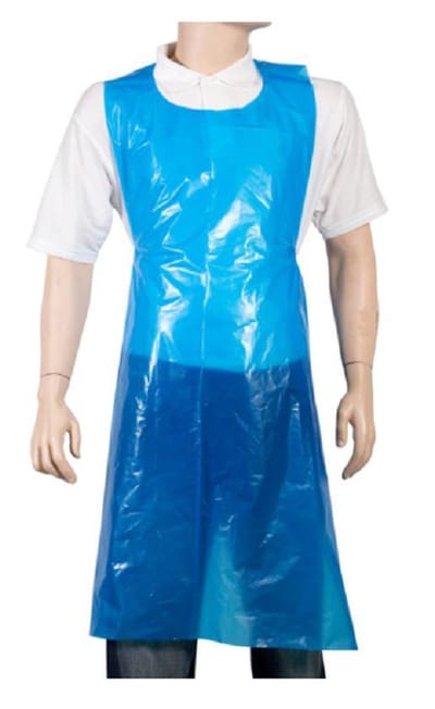 Plastic Wegwerp Schorten - Optimale Bescherming - 100 Stuks - Schort en jas, LDPE, 81x125cm, 12my, blauw