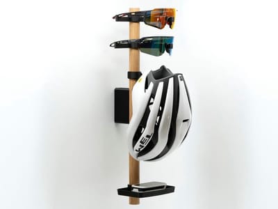 Fietshelm Wandhouder - Helm Hanger - Helm Opbergen - Modern Eiken Design - 60 cm Breed - Zwart Eiken