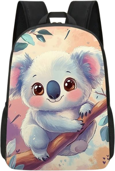 Koala Rugzak | Koalapatroon Rugtas | Schattige Rugzak | Cartoon Rugzak | Dieren Rugzak | Rugzak Meisjes | Rugzak Jongens | Mooie rugzakken met Koala | 15 - 20 liter | Kinder Rugzak