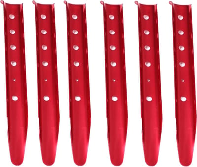 Zware Aluminium Tent Haken voor Zand en Sneeuw - U-vormige Camping Haken, Lichtgewicht Metalen Tentspijkers, 6 Stuks voor Picknick en Buitenactiviteiten