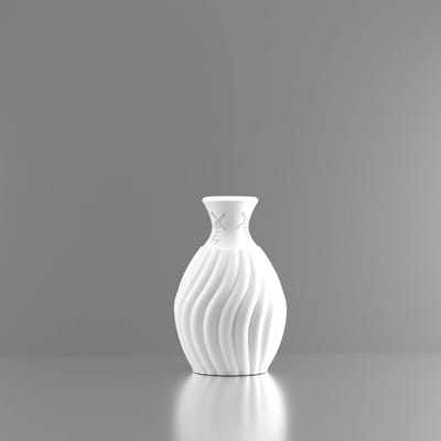 3d-gezellig Snoepje met molen - Vaas - Wit - Maat 25 cm - Kunststof - Modern - Bloemenvaas -100% gerecycled PLA (bioplastic)