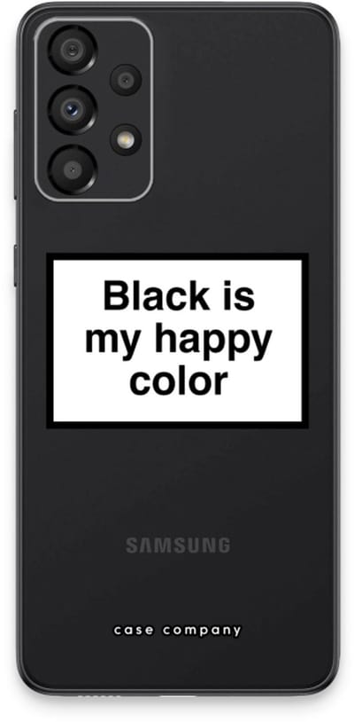 Case Company® - Hoesje geschikt voor Samsung Galaxy A33 5G hoesje - Black is my happy color - Soft Cover Telefoonhoesje - Bescherming aan alle Kanten en Schermrand