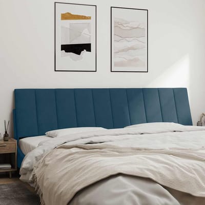 vidaXL - Hoofdbordkussen - "Hanko" - 200 - cm - fluweel - blauw