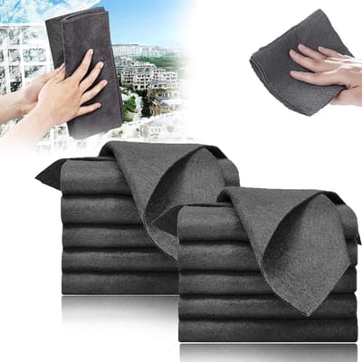 Verdikte magische reinigingsdoek, 10 stuks, glazen reinigingsdoeken, herbruikbare reinigingsdoeken, microvezel-reinigingsdoeken, doekjes, streepvrij en pluisvrij, voor huishouden, autoglas