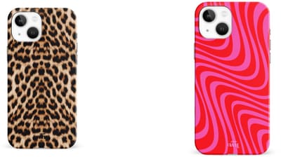 xoxo Wildhearts telefoonhoesjes Berry Much Rood Roze + Wild Thing – Double Layer Hard Cases met golvend patroon – luxe en stevig – geschikt voor iPhone 15