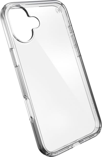 Speck hoesje geschikt voor Apple iPhone 16 Plus - Slank - Kristalhelder - Valbescherming gecertificeerd tot 4 meter - Microban Antibacterieel - Presidio Perfect Clear lijn - Transparant