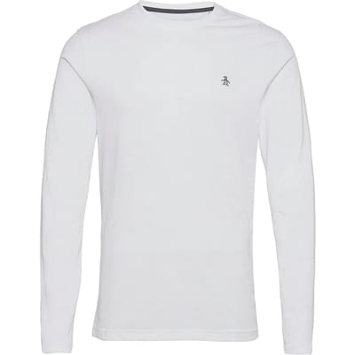 Original Penguin Katoenen T-shirt met lange mouwen voor heren (Helder wit)