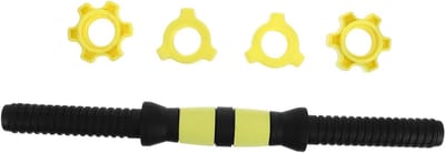 Halterstang Verlengstuk - Halter Handvat - Thuis Fitness Training - Antislip Grip - 35 cm - Geel