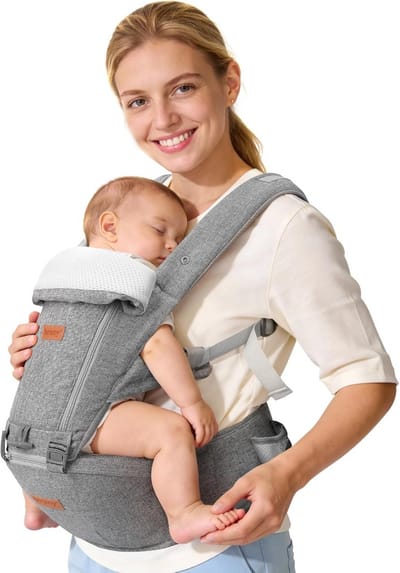 Ergonomische Baby Drager met Heupzit en Hoofdondersteuning Vanaf 6 Maanden
