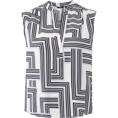 Mouwloze blouse met geometrisch motief voor dames Mexx