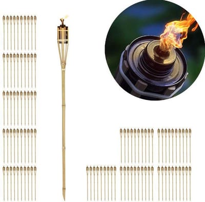 Bamboe tuinfakkels XXL set 100 stuks 120cm