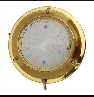 Hollex Plafonnière opbouw messing 12V 102mm ww LED