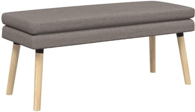 vidaXL - Dubbel-laags - bank - Taupe - 110 - x - 40 - x - 47 - cm - Stof