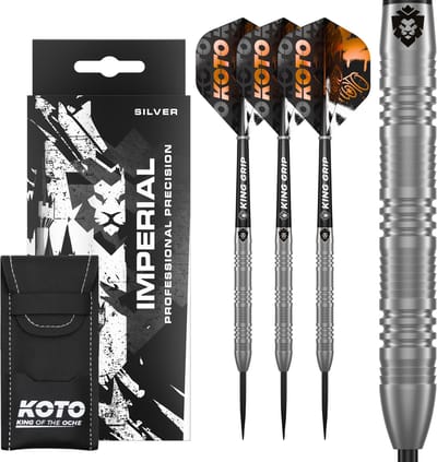 KOTO - Imperial - 22 G - Zilver - Dartpijlen - 80% Tungsten