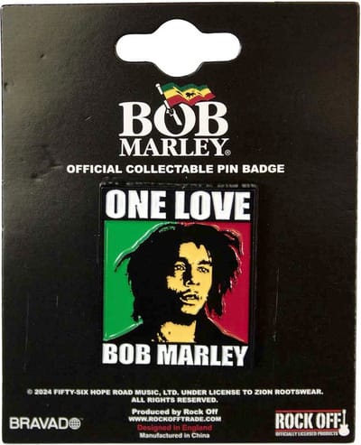 Bob Marley - One Love Pin - Multicolours