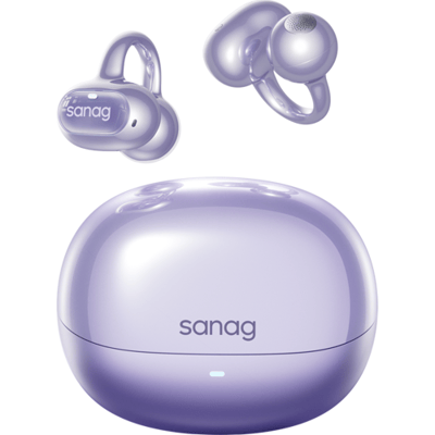 Sanag S8S Ultra Oorclip Bluetooth-koptelefoon met botgeleiding, open achterkant, AI sportkoptelefoon