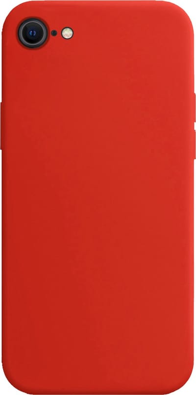 Hoes - Geschikt voor Apple iPhone SE (2022) - Sterk & Shockproof - Hoesje Cover - Siliconen Case - Rood