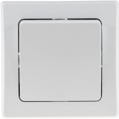 Witte Inbouw Drukknop (1-voudig) 250V/10A - Universele Wandknop