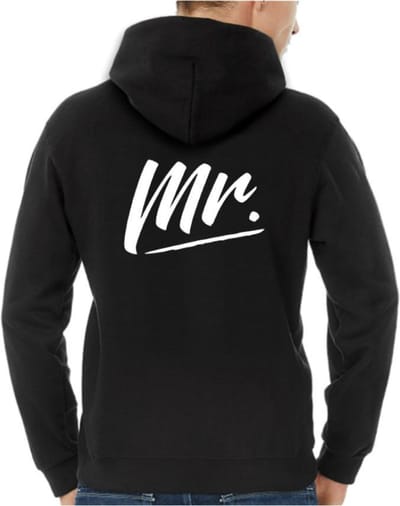 Mr / Mrs Hoodie Sweater (Mr - Maat XS) | Koppel Cadeau | Valentijn Cadeautje voor hem & haar