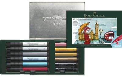 Faber-Castell tekenstift - Pitt Artist Pen Brush - giftset 12-delig - London - FC-267137